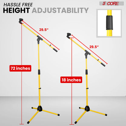 5Core Tripod Mic Stand Adjustable Holder Floor Microphone Boom Arm