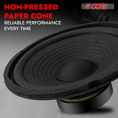 5Core 6.5 Inch Subwoofer Speaker 300Watt Car Subwoofer 4Ohm Replacement Sub Woofer