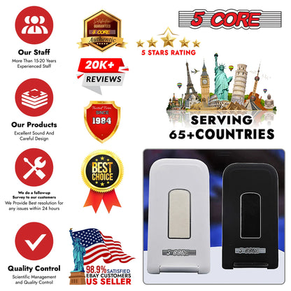 5 Core Wireless Charger 10W Max Fast Wireless Charging Pad Glass Top Pair Boostcharge Slim USB-C