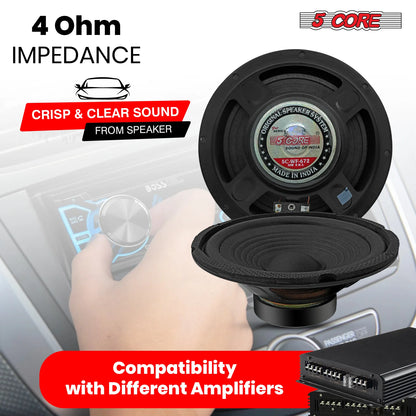 5Core 6.5 Inch Subwoofer Speaker 300Watt Car Subwoofer 4Ohm Replacement Sub Woofer