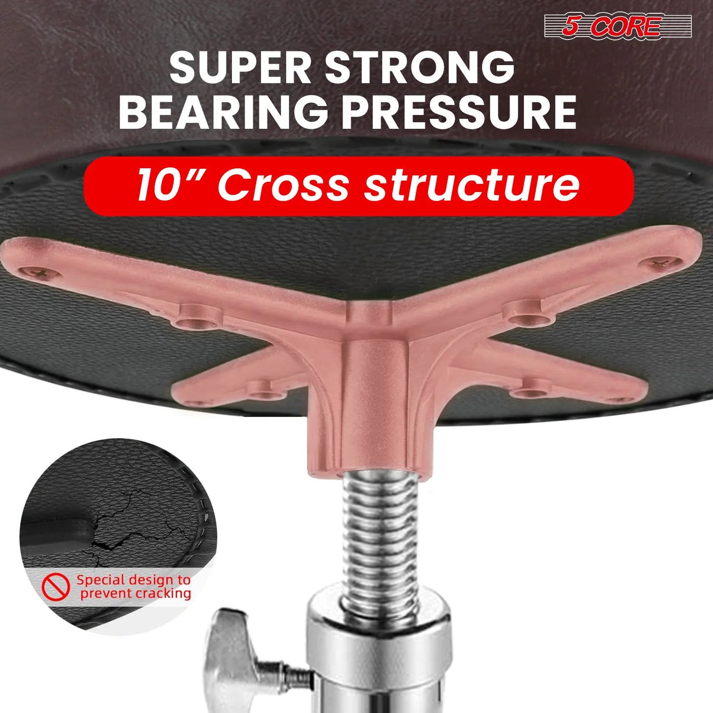 5Core Drum Throne Padded Guitar Stool Saddle Drummer Seat for Adults & Kids