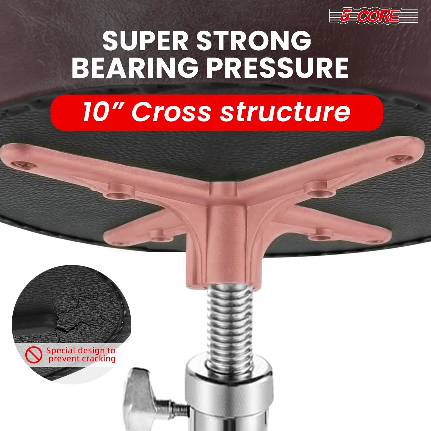 5Core Drum Throne Padded Guitar Stool Saddle Drummer Seat for Adults & Kids