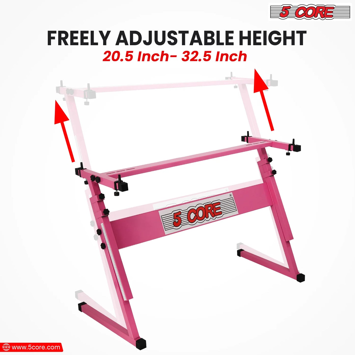 5 Core Keyboard Stand Z Style Height Adjustable Sturdy Piano Riser Lift Holder Stands