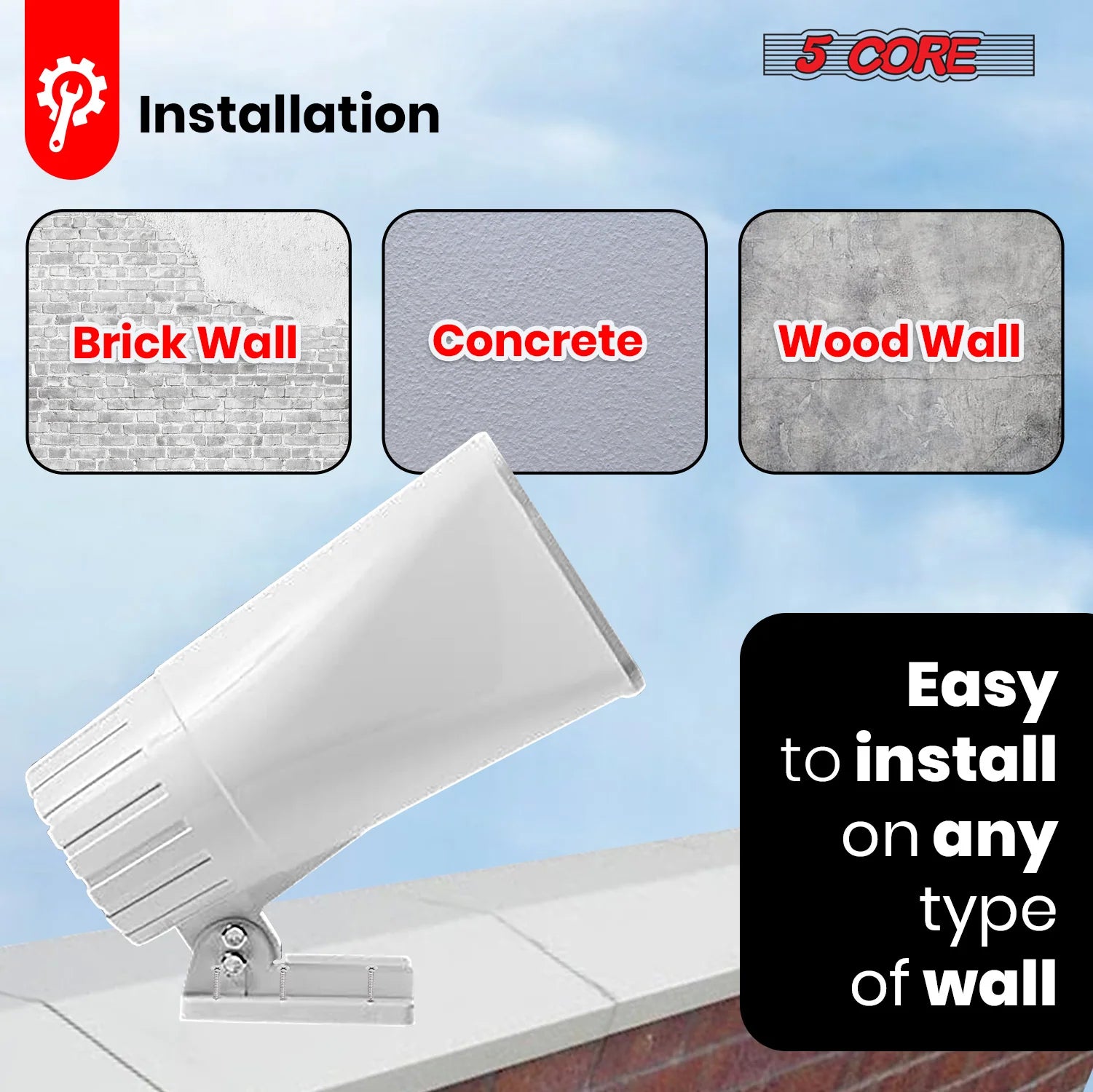 5Core Indoor Outdoor PA Horn Speaker 8 X 5 Inch Loud PA System 8 Ohm 65W Loud Siren Audio